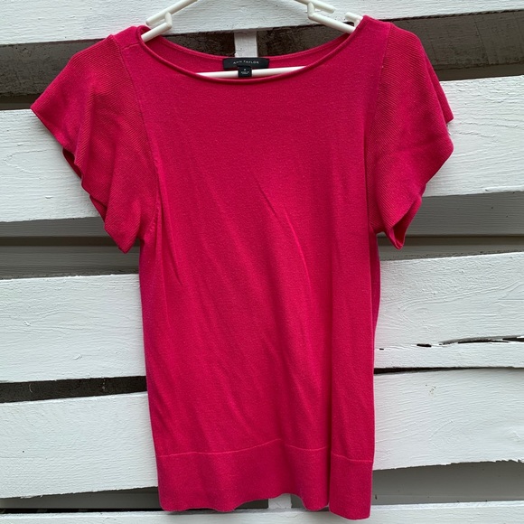 Ann Taylor Factory Sweaters - Ann Taylor Factory Flutter Sleeve Sweater